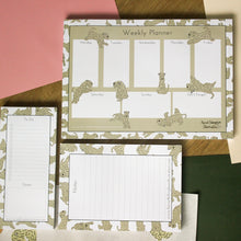 Load image into Gallery viewer, Soft Coated Wheaten Terrier Pattern Weekly Planner & Note Pad Set
