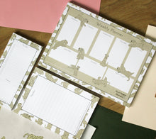 Load image into Gallery viewer, Soft Coated Wheaten Terrier Pattern Weekly Planner & Note Pad Set