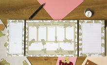 Load image into Gallery viewer, Soft Coated Wheaten Terrier Pattern Weekly Planner & Note Pad Set