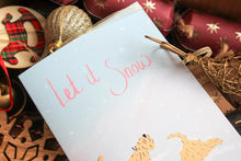 Load image into Gallery viewer, Soft Coated Wheaten Terrier Christmas Card Let It Snow