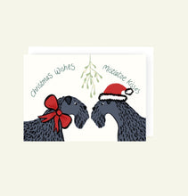 Load image into Gallery viewer, Kerry blue Christmas card drawn by Harriet Billingham illustrations