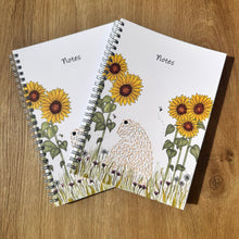 Load image into Gallery viewer, soft coated wheaten terriers amongst the sunflowers notebooks