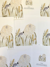 Load image into Gallery viewer, A laydown of Soft Coated Wheaten Terrier Bluebell cards