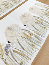 Load image into Gallery viewer, A Close up of the Soft Coated Wheaten Terrier Bluebell cards