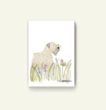 Load image into Gallery viewer, Soft Coated Wheaten Terrier Butterfly Print without frame