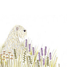 Load image into Gallery viewer, Soft Coated Wheaten Terrier Wild Flowers Print close up