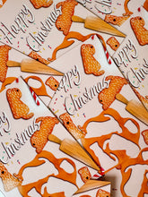 Load image into Gallery viewer, Scattered Soft coated wheaten terrier christmas cards with a fun gingerbread theme
