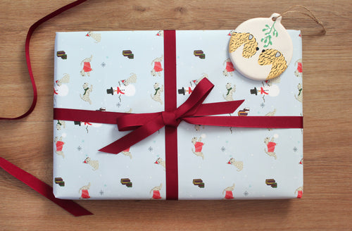 Wheaten Christmas wrapping paper