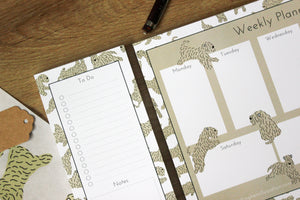 Soft Coated Wheaten Terrier Pattern Weekly Planner & Note Pad Set