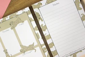 Soft Coated Wheaten Terrier Pattern Weekly Planner