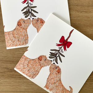 Norfolk mistletoe christmas card