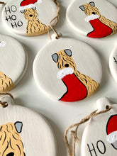 Load image into Gallery viewer, Soft Coated Wheaten Terrier Ho Ho Ho Christmas Decoration
