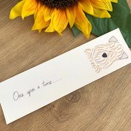 Bookmark with a soft coated wheaten terrier