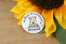 Load image into Gallery viewer, Soft Coated Wheaten Terrier Happy Birthday Badge
