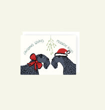 Load image into Gallery viewer, Kerry blue Christmas card drawn by Harriet Billingham illustrations
