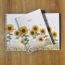 Load image into Gallery viewer, Soft Coated Wheaten Terrier Picking Sunflowers Notebook
