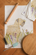 Load image into Gallery viewer, Soft Coated Wheaten Terrier Butterfly Tea Towel
