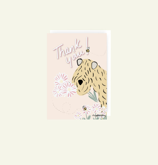 soft coated wheaten terrier thank you card