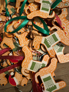 wooden Christmas soft coated wheaten terrier decorations