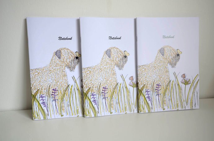Soft Coated Wheaten Terrier With Butterlfy Notebook