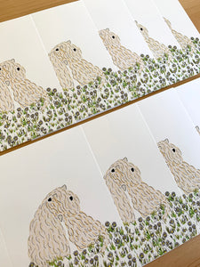 Two rows of Soft Coated Wheaten Terrier All My Love Cards