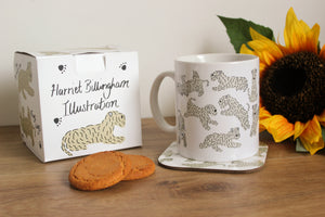 Soft Coated Wheaten Terrier Patterned Mug, box and coaster