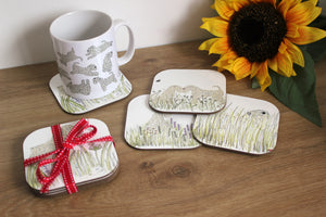 Soft Coated Wheaten Terrier Patterned Mugs with Drawing coasters