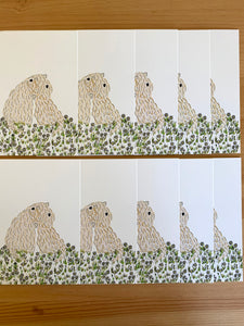 Two straight rows of Soft Coated Wheaten Terrier All My Love Cards