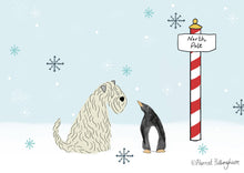 Load image into Gallery viewer, Soft Coated Wheaten Terrier North Pole Card
