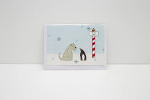 Load image into Gallery viewer, Soft Coated Wheaten Terrier North Pole Card in packaging.
