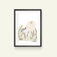 Soft Coated Wheaten Terrier Bluebell Print 
